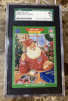 1989 Pro Set Football Promos Santa Claus #1989 SGC 10 EXTREMELY
