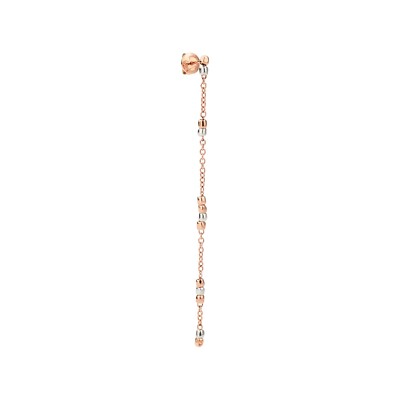 Delicati orecchini a cerchio oro rosa con zirconi | Monaco