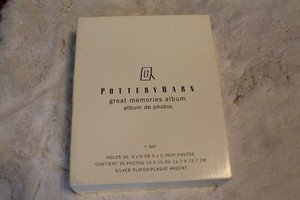 Pottery Barn Silver Plated Mirror Finish Photo Frame Wedding Album New In Box