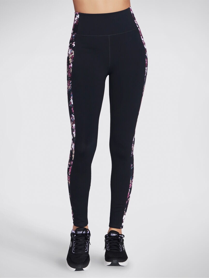 ALTRA Leggings Skechers Go Flex a vita alta NERO MULTI floreale taglia media