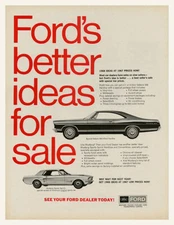 Ford's Better Ideas For Sale Vintage Car Advertising Poster