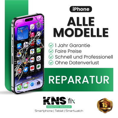 iPhone (6 bis 15 Pro Max) Display Reparatur   24h Glas Austausch   Versichert