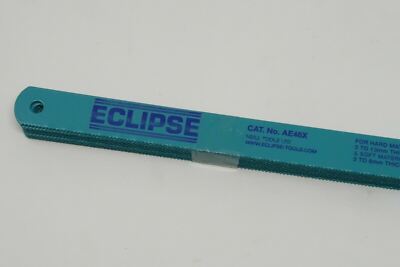 10 pcs ECLIPSE 12'' X 1/2'' X 24 TPI All Hard HSS Bi-Metal Hand Hack Saw Blades