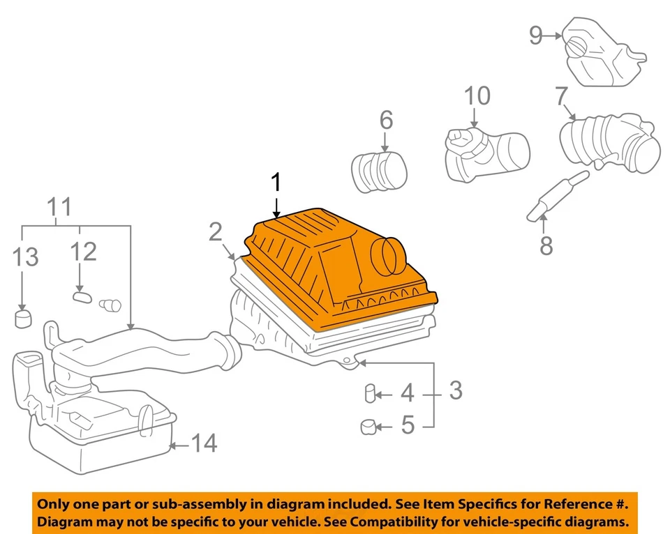 Conjunto de filtro de aire usado se adapta a: Kia Optima 2004 2,7 grado A Foto 3 de 4