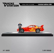 Mini Station Mazda RX-7 Limited 354/499 w figure Fast & Furious 1:64 Diecast