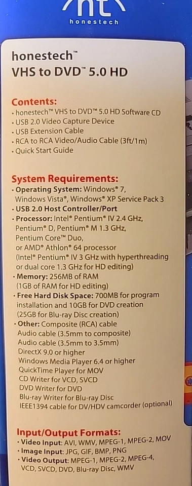 Honestech Technology VHS To DVD Video Conversion Solution - Image 3 of 4