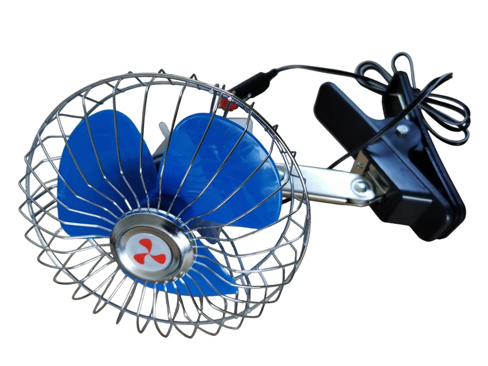 24V Volt Ventilator Lüfter klemmbar KFZ Auto Camping Boot Zigarettenanzünder - Bild 2 von 4