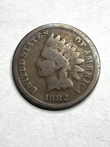 1882 Indian Head Cent (G) Good/VG Bronze Penny 1c US Coin- Collectible #2