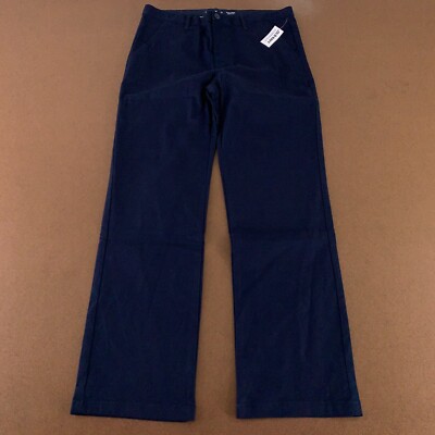 Old Navy Boys Size 16 Plus Ink Blue Uniform Built-In Flex Straight Pants NWT