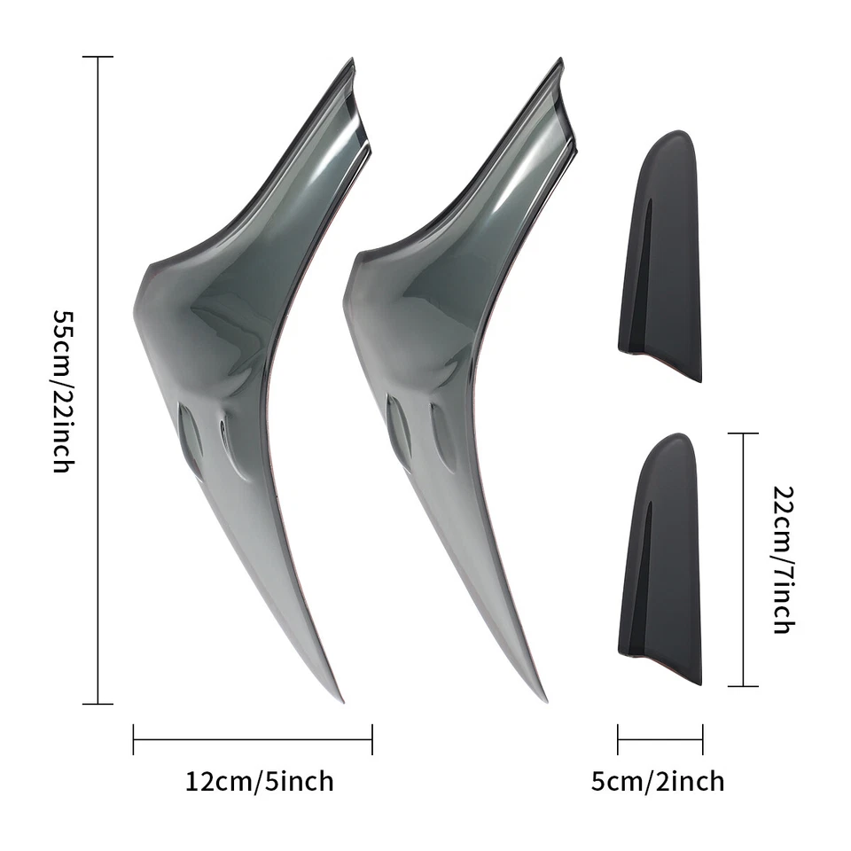 For Toyota Camry 2018 2019-2021 2022 Black ABS Rear Tail Light Lamp Trim Cover Foto 3 de 4