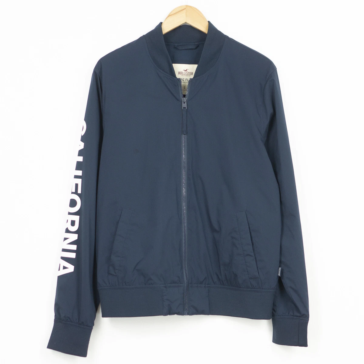 Hollister blue bomber jacket top