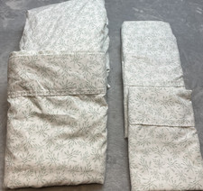 Members Mark 6 Pc Sheet Set King Size Green Floral Flat/Fitted/Pillowcases 4 