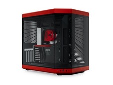 HYTE CSHYTEY70BR Dual Chamber ATX Mid Tower Case Black and Red