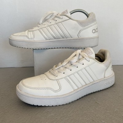 Adidas Hoops 2.0 Low White Sneakers Men's Size 10 FY8629 Classic Casual Shoes