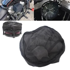 Black Air Filter Cleaner Rain Sock Cover Dustproof Fit for Harley Touring Dyna