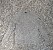 J.Crew Sweater Mens Large Gray Crewneck Pullover Long Sleeve