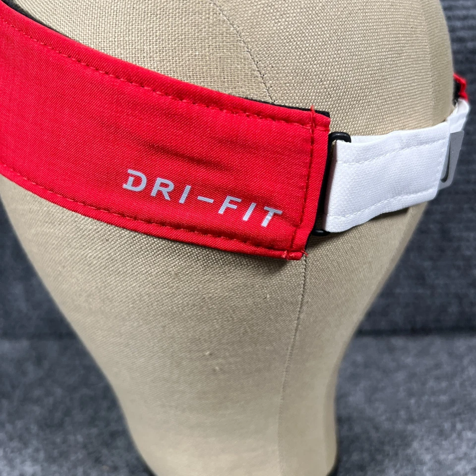 SMU Mustangs Visor Cap Hat Mens Nike Red White Strap Back NCAA Football - Image 4 of 4