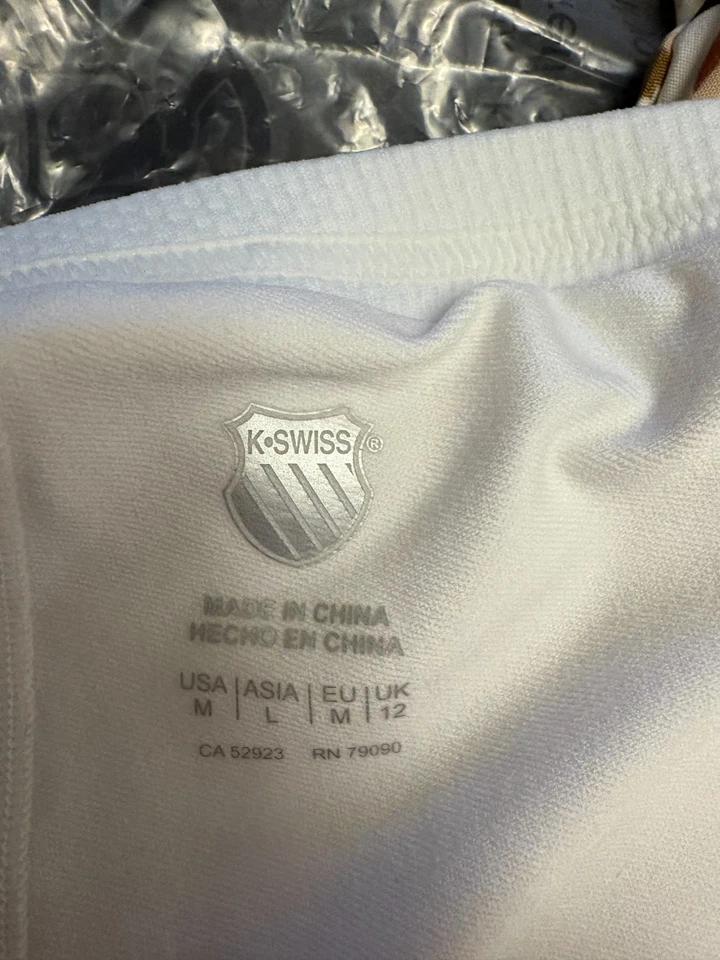 K-Swiss Women's Midi Skirt  white and purple pleated 100% Polyester Skirt Size M - Image 4 of 4