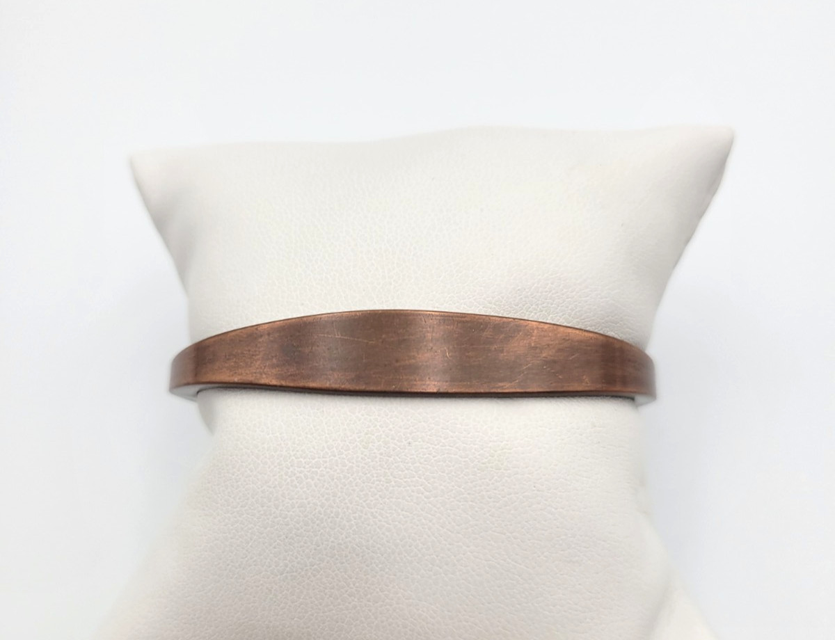 Artisan Solid Brushed Copper Cuff Minimalist Brac… - image 2