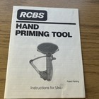 RCBS MANUALE PRIMING TOOL GUIDA ISTRUZIONI