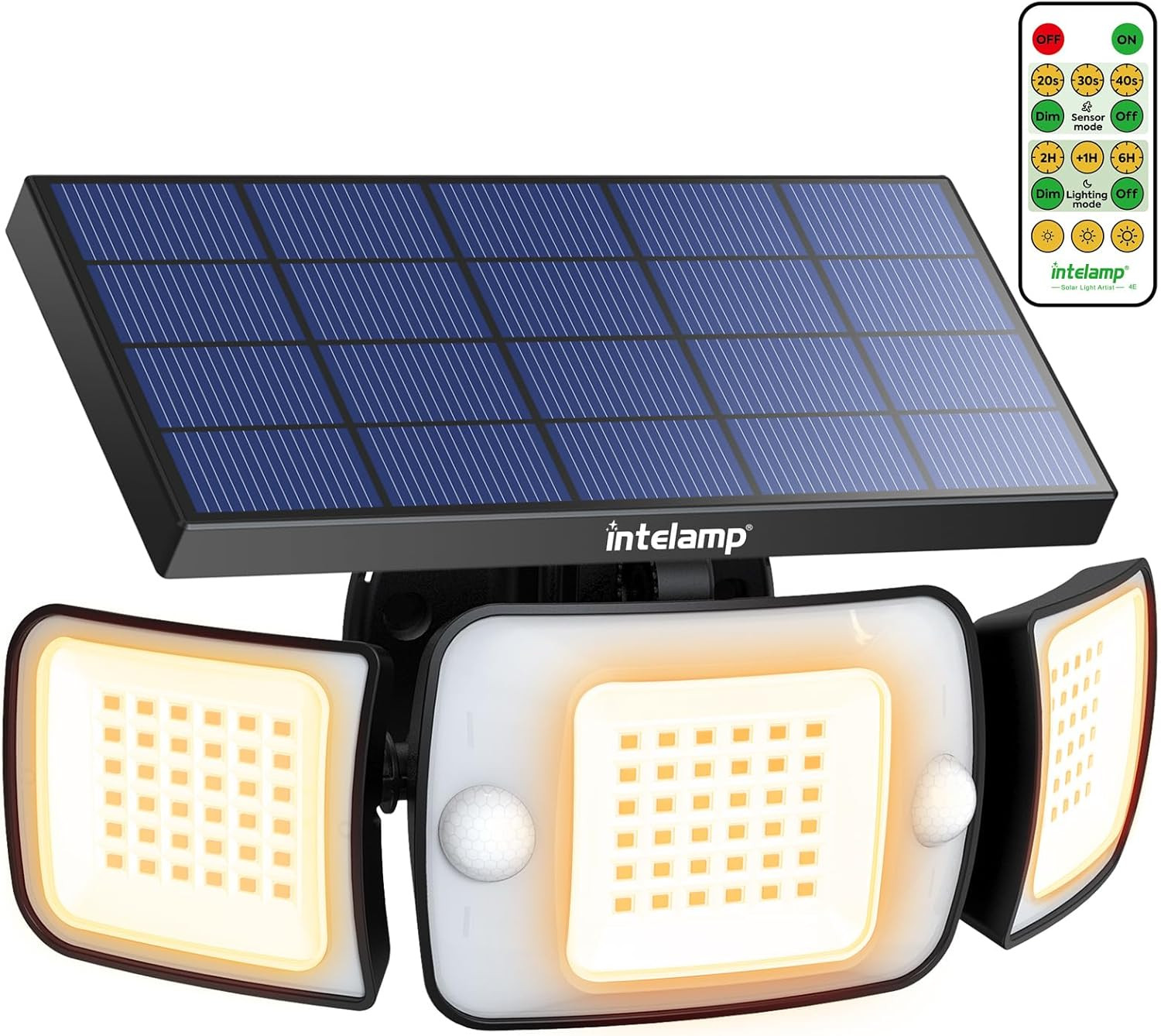 Faro Solare Esterno Potente 1200LM - Luce Calda 3300K e 6000mAh