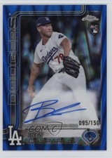 2025 Topps Chrome Rookie Blue RayWave Refractor /150 Ben Casparius Auto 04tk