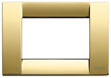 Vimar 16733.32 IDEA Placca elettrica classica 3 moduli, metallo pressofuso, dime