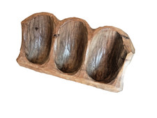 Vintage Wooden Three Pipe Rack Stand