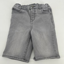 The Children's Place Boys Denim Shorts Adjustable Waist Size 5T Light Gray