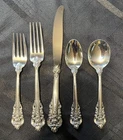 Vintage Grande Baroque by Wallace Sterling Silver 5 Piece Place Setting