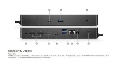 Dell WD19TB Thunderbolt 3 Docking Station With 130W AC Power Adapter