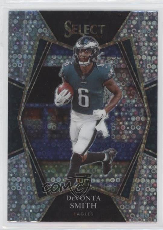 2021 Panini Select Premier Level Disco Prizm DeVonta Smith #149 00jz