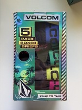 Volcom Mens Boxer Briefs 5 Pack Performance Poly Spandex SMALL