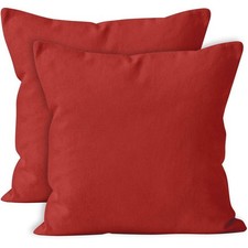 Colorful Plain Dyed Cushion Cover 100% Cotton Home Sofa Décor UK