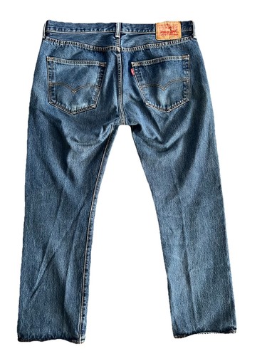 2 Stück Levi's 501 Jeans Herren 36x30 Button Fly gerades Bein klassische Stone Wash - Bild 5 von 11