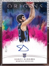 Santi Aldama 2021-22 Panini Origins RC Auto 1/25 Memphis Grizzlies MagHolo