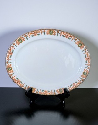 Antique 1920s Elite Works Limoges  Porcelain 11.5'' Oval Serving Platter- France