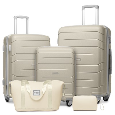 Expandable Luggage Set: 5-Piece Hardside Spinner