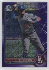 2022 Bowman Chrome Prospects Mega Box Purple Mojo Refractor Wilman Diaz 16el