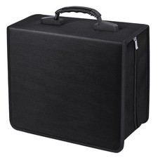 Siveit CD/DVD Binder, CD DVD Case Holder Binder 400 White binder, Black