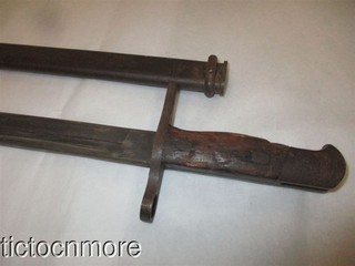 JAPAN WWII JAPANESE TYPE 30 ARISAKA BAYONET TOYODA JIDOSHOKI STRAIGHT & SCABBARD