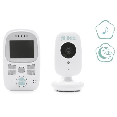 Fillikid Video-Babyphone mit Nachtsichtmodus und Zoom-Funktion weiß - Wie Neu