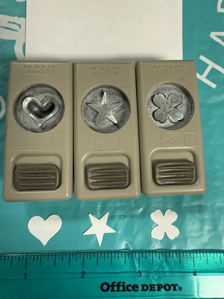 Stampin Up ITTY BITTY ACCENTS Mini Paper Punches Pack Punch Set of 3 - Image 2 of 2