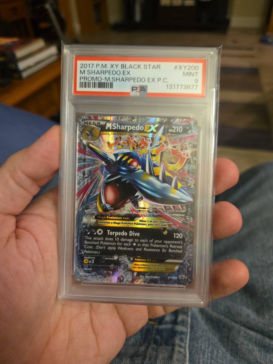 Mega Sharpedo EX #XY200 Black Star Promo - Mega Premium Collection - PSA 9