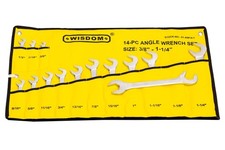 Wisdom Tools 14pc Sae Angle Open-end Wrench Set 38 - 1 14 15 De 45 De Wisdom Tools 14pc Sae Angle Open-end Wrench Set 38 - 1 14 15 De 45 De