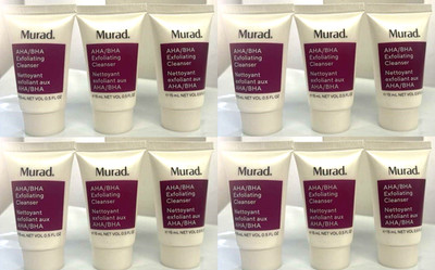 12x Murad AHA/BHA Exfoliating Cleanser 15ml 0.5 oz each 6.0 oz total new
