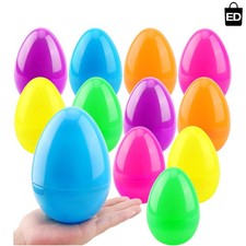 JOYIN 12 Pcs Large Plastic Easter Eggs, 6 Inches Colorful Jumbo Eggs Fillable...