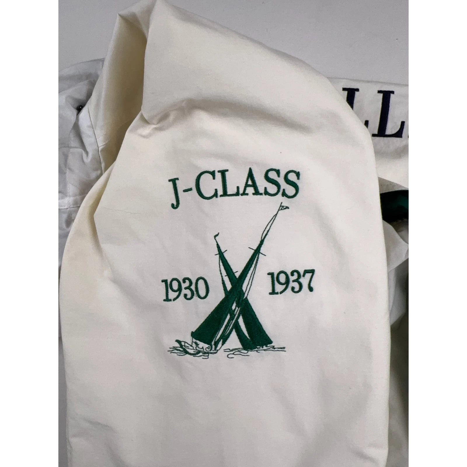Vintage 90s Nautica Challenge J-Class Sailing Jacket Large White Hideaway Hood image 5