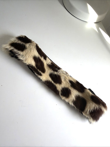 Vintage Bonwit Teller Real Fur Headband Leopard Spotted Head Band Hair Accessory