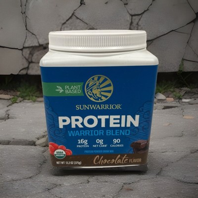 Sunwarrior Protein Powder Chocolate Plant Based Vegan Warrior Blend Exp 1/26